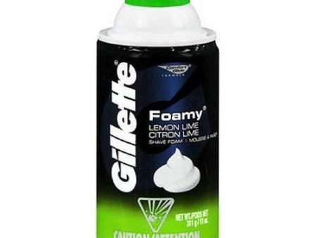 Gillette Foamy Shaving Cream Lemon-Lime 11 oz By Gillette For Discount