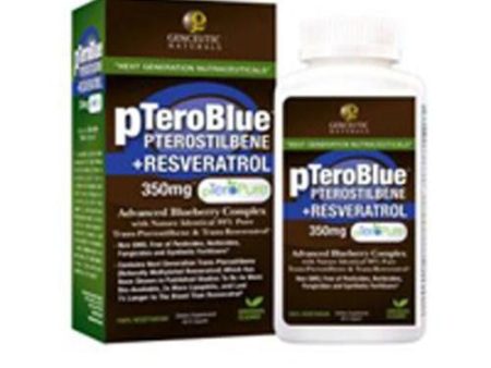 PTeroBlue Pterostilbene + Resveratrol 60 vcaps By Genceutic Naturals Discount