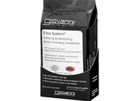 Dtox System Facial Cleansing Towelettes (Purifying & Exfoliating) 30 ct By Giovanni Cosmetics Online