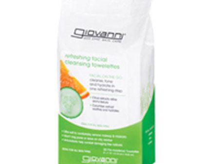 Facial Cleansing Towelettes (Refreshing) Citrus & Cucumber 30 ct By Giovanni Cosmetics Cheap