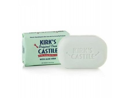 Castile Bar Soap Aloe Vera 4 oz By Kirk s Natural Products Hot on Sale