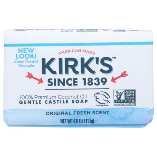 Castile Bar Soap 4 oz By Kirk s Natural Products Fashion