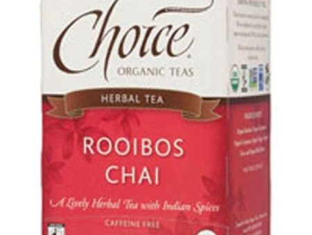 Organic Herbal Tea Rooibos Chai 16 bags(case of 6) By Choice Organic Teas For Sale