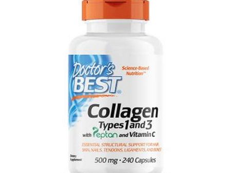 Collagen Types 1and 3 with Peptan 240 caps By Doctors Best Online