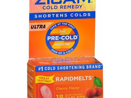 Zicam Cold Remedy Rapidmelts Cherry flavor 18 tabs By Emerson Healthcare Llc Hot on Sale