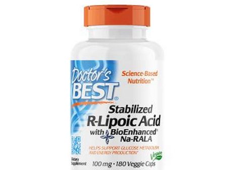 Stabilized R-Lipoic Acid with BioEnhanced Na-RALA 180 Veggi Caps  By Doctors Best Cheap