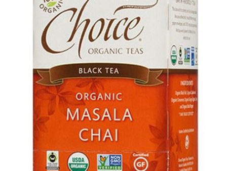 Organic Black Tea Masala Chai 16 bags(case of 6) By Choice Organic Teas For Cheap