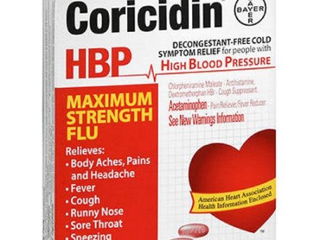 Coricidin Hbp Flu Tablets Maximum Strength 20 each By Coricidin Hbp Sale