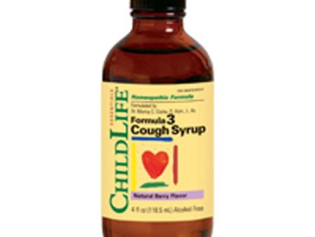 Formula 3 Cough Syrup 4 oz By Child Life Essentials Cheap