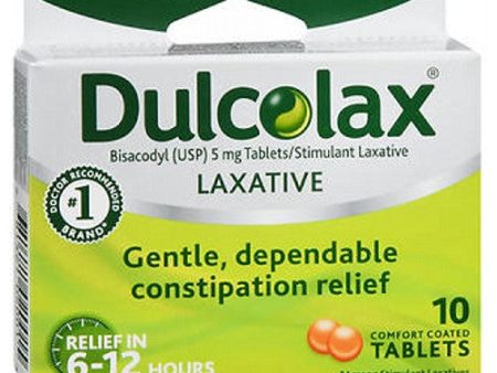 Dulcolax Comfort Coated Laxative Tablets To Relieve Constipation 10 tabs By Dulcolax Sale