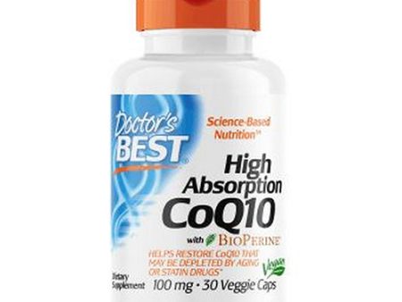 High Absorption CoQ10 with Bioperine 30 Veg Caps By Doctors Best Supply