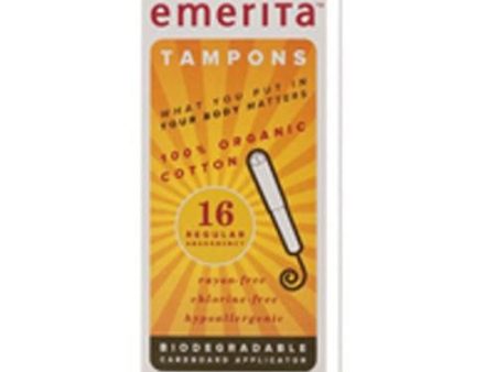 Regular Cotton Tampons 16 ct By Emerita Discount