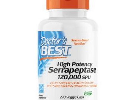 High Potency Serrapeptase 270 Veggie Caps By Doctors Best Fashion