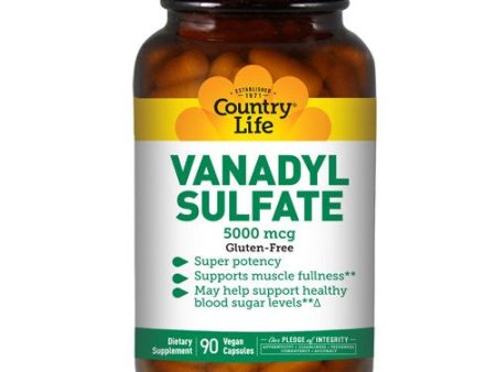 Vanadyl Sulfate 90 Caps By Country Life Hot on Sale