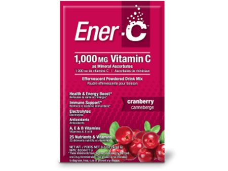 Vitamin C Effervescent Drink Mix Cranberry 30 Count By Ener-C Online Sale