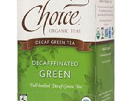 Organic Green Tea Decaffeinated 16 bags(case of 6) By Choice Organic Teas Supply