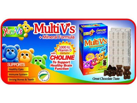 Multi-V Plus Multi-Mineral Fornula Milk Chocolate 60 Chews By Dulce Probiotics Online Sale