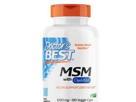 MSM with OptiMSM 180 Veggie Caps By Doctors Best Online now