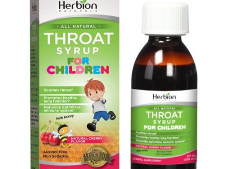 Throat Syrup For Children Cherry 5 Oz By Herbion Naturals Hot on Sale