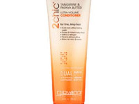 2chic Ultra Volume Conditioner with Tangerine & Papaya Butter Travel Size 1.5 oz By Giovanni Cosmetics Sale