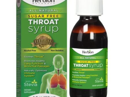 Throat Syrup With Stevia 5 oz By Herbion Naturals Supply