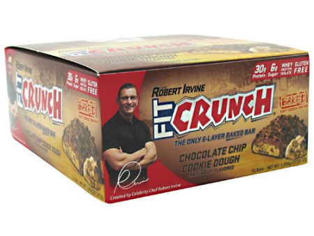 Fit Cruch Bar Chocolate Chip Cookie Dough 12 88 gms By Chef Robert Irvine Fortifx Hot on Sale